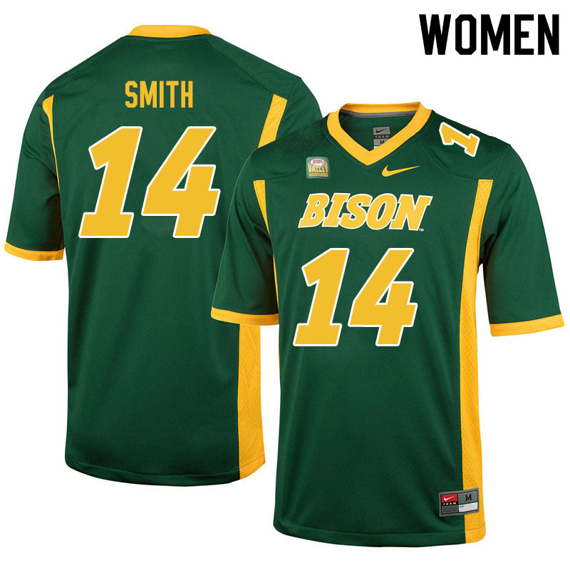Women #14 Cam Smith North Dakota State Bison College Football Jerseys Sale-Green - Click Image to Close